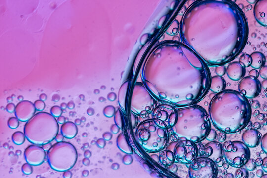 Pink And Blue Bubble Oil  