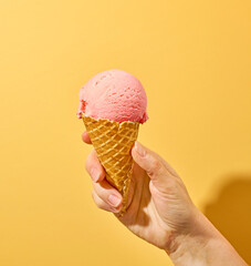 pink ice cream