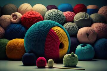 Cosy knitted background. Sweater texture generative backdrop