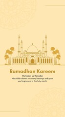 Ramadan Kareem, Arabic Calligraphy for Ramadan Kareem, greeting for Ramadan for Muslims. Vector illustration 
