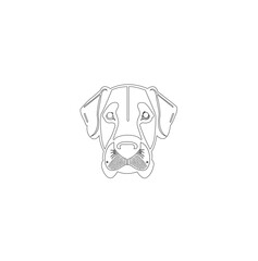 portrait of a nice dog outline drawing  illustration artwork  