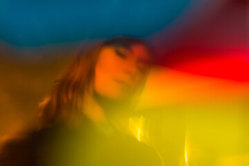 Primary colors fuzzy portrait