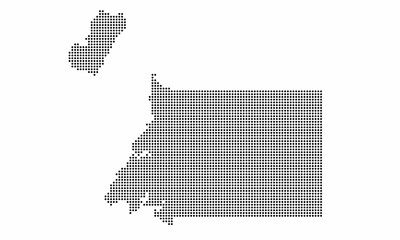 Fototapeta na wymiar Equatorial Guinea dotted map with grunge texture in dot style. Abstract vector illustration of a country map with halftone effect for infographic. 