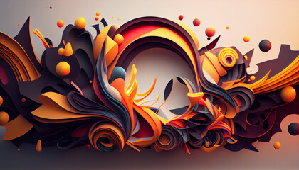 Fototapeta na wymiar 3d abstract colorful background. Vibrant, colorful images ignite imagination and evoke joy. These dynamic artworks captivate with their hues, energizing spaces and uplifting moods—an inspiring additio