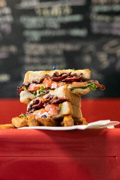 Gourmet Beef Bacon, Lettuce And Tomato Sandwich
