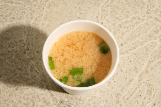 miso soup broth cup 