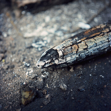 Burned charcoal