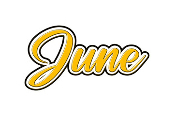 June word typography and text effect design