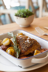 Rosemary Chicken with Golden Potatoes
