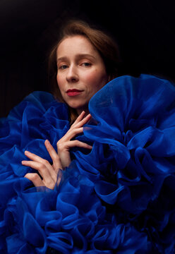 Female portrait with hands