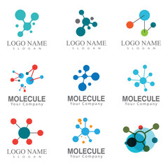 DNA gene Logo Template vector symbol illustration