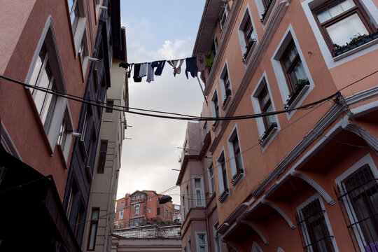 old houses against the sky