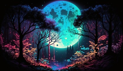 Neon Forest - IA Generative