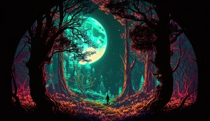 Neon Forest - IA Generative