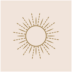 Sunbright sunshine sunlight icon vector flat design