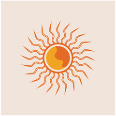 Sunbright sunshine sunlight icon vector flat design