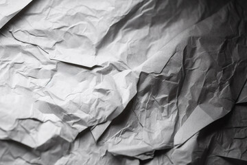 Obraz premium Design space grey crumpled paper textured background. Created with Generative AI Technology