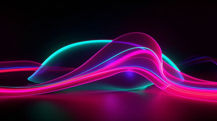 light, wave, design, fractal, wallpaper, Generative AI