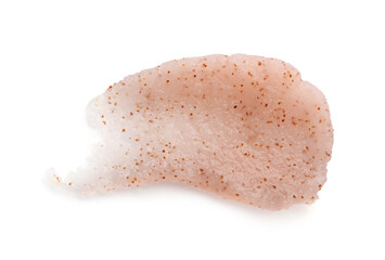 Sample of scrub on white background, top view