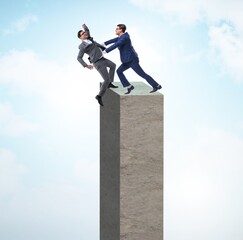 Business competition concept with two businessmen