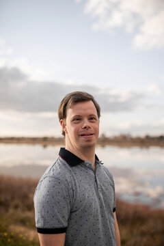Portrait of man with down syndrome