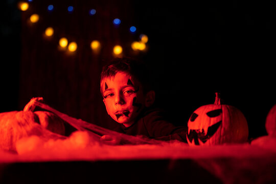 Terrifying halloween devil