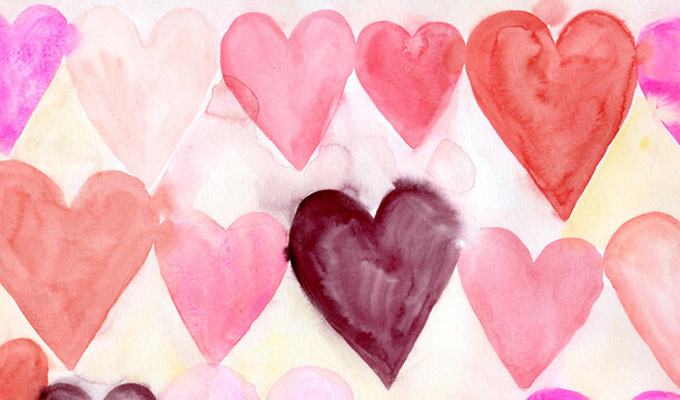 Valentines hearts abstract background 