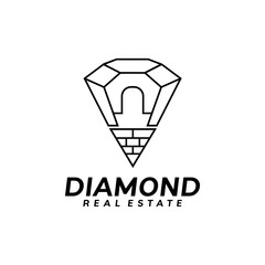Home logo design inspired by gem concept