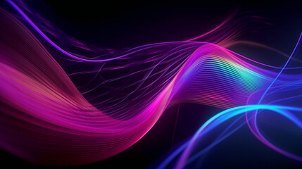 Fototapeta premium light, wave, design, fractal, wallpaper, Generative AI