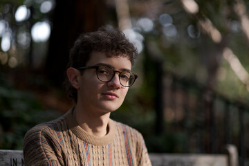 Expressing himself at the park