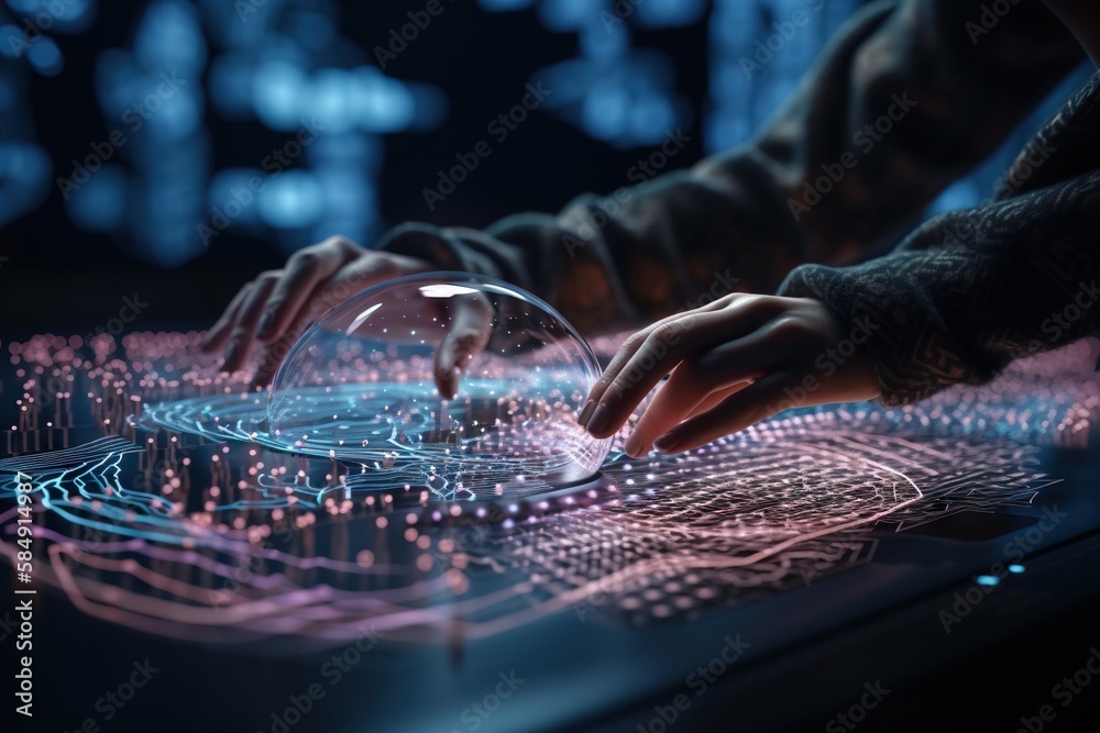 Poster A Person Using A Computer Mouse On A Surface With A Pattern Workshop Advertising Photography Data Analytics