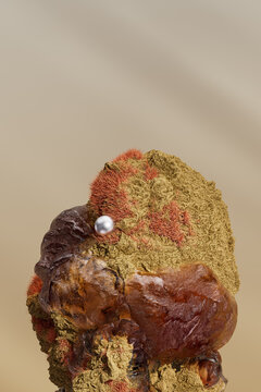 Flying Stone, micro planet, isolate. 3d rendering 