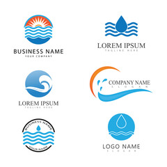 Water wave Logo vector and symbol Template