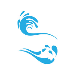 Fototapeta na wymiar Water wave Logo vector and symbol Template