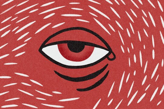 Tired eye illustration
