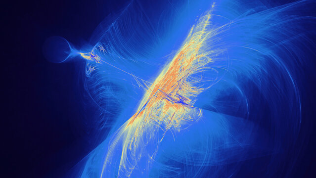 Abstract Patterns On Dark Background With Blue Lines Curves Par