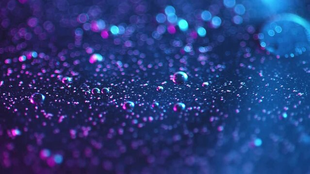 Pink and Blue Bubbles in Shallow Focus