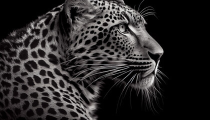 Fototapeta na wymiar Spotted cheetah majestic hunter staring in savannah ,generative AI