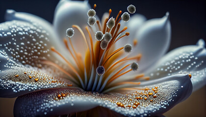 Close up of a vibrant single flower petal ,generative AI