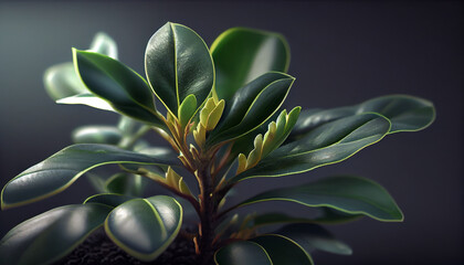 Obraz na płótnie Canvas Fresh green plant close up nature macro beauty ,generative AI