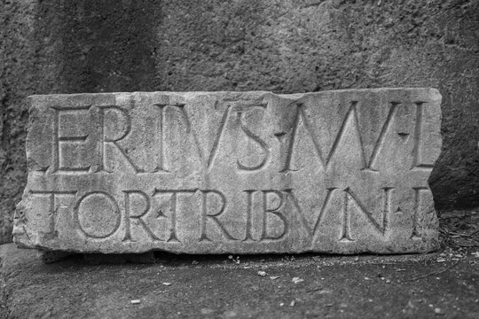 Roman inscription of a capital