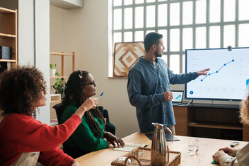 Office employees in a meeting at office