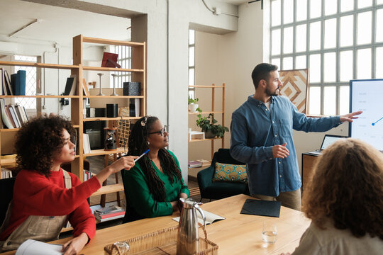 Team working in a meeting at office