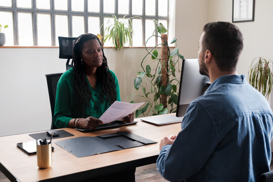 Businesswoman Interviewing A Job Candidate