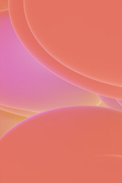 3D Illustration of twisted colorful shapes