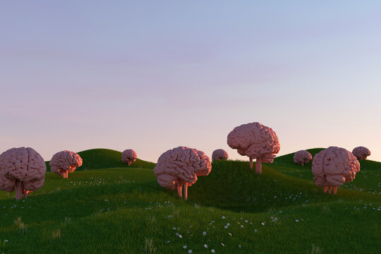 Brain Trees on a Landscape
