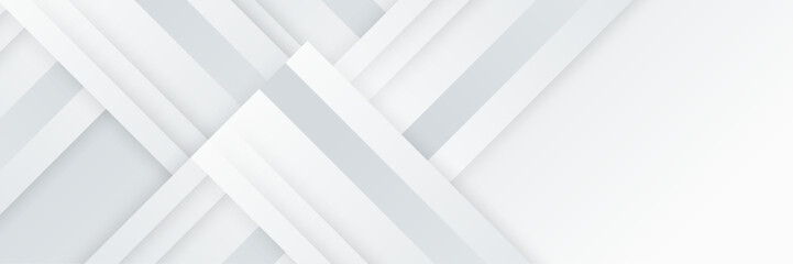 Obraz premium Abstract white grey gray geometric shapes 3d background. Vector illustration abstract graphic design banner pattern presentation background wallpaper web template.