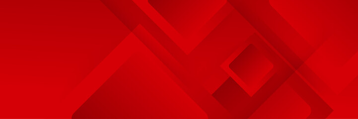 Abstract red geometric banner design background