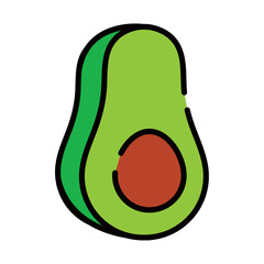 slice avocado icon