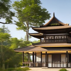 Obraz premium Pagoda home204, Generative AI